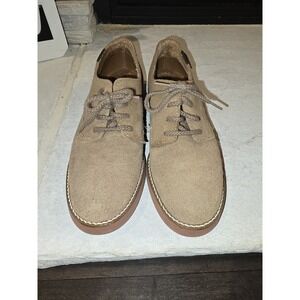 Youth BASS BUC Elliott Oxford Shoes 5 M Tan Suede Lace‎ Up School Dress Shoe